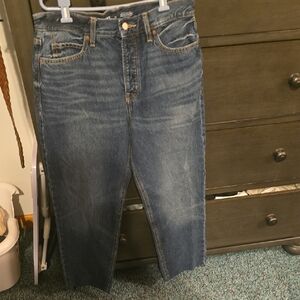 Old Navy Dark Blue Sky-Hi Straight Jeans
